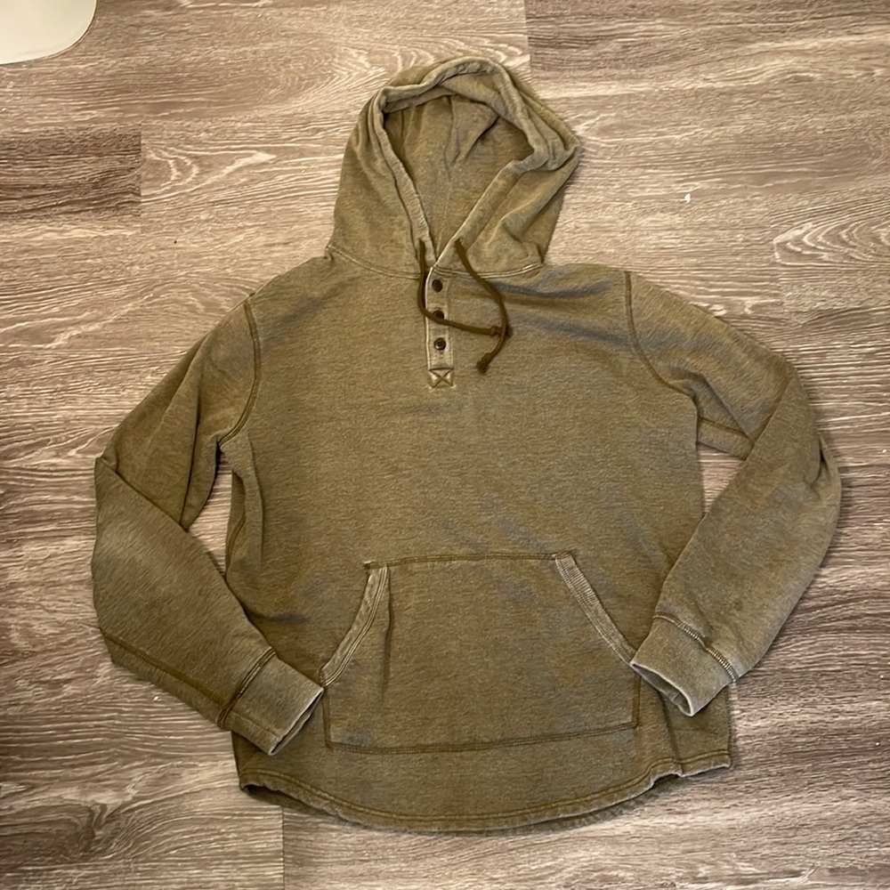 Lucky Brand Venice Burnout Henley Hoodie